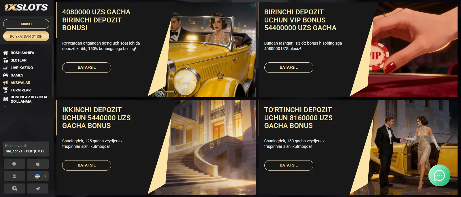 Yangi o'yinchilar uchun kazino depozitsiz bonus