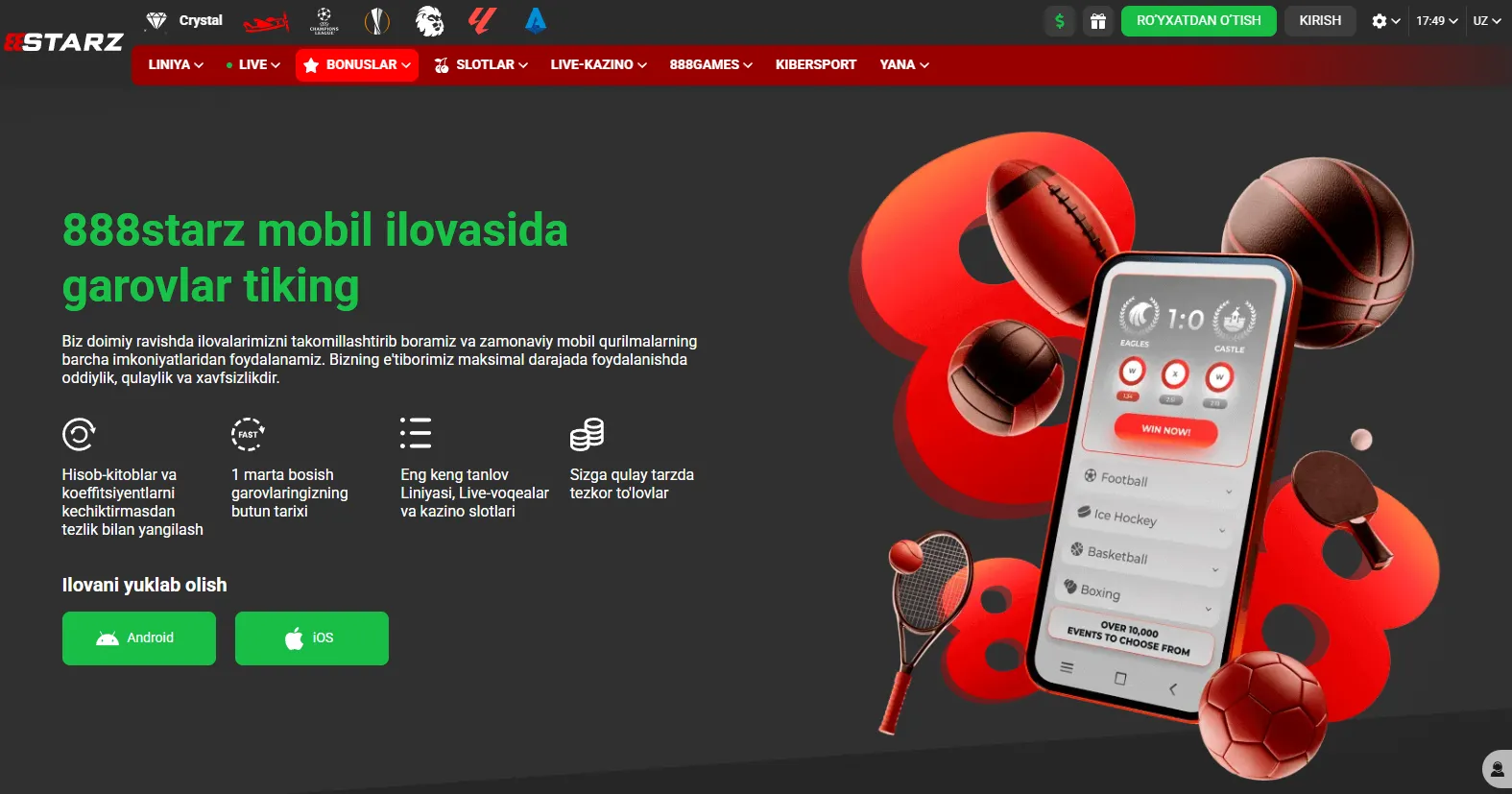 Kazino APK mobil O'zbekistonda – ilova yuklab olish va o'rnatish